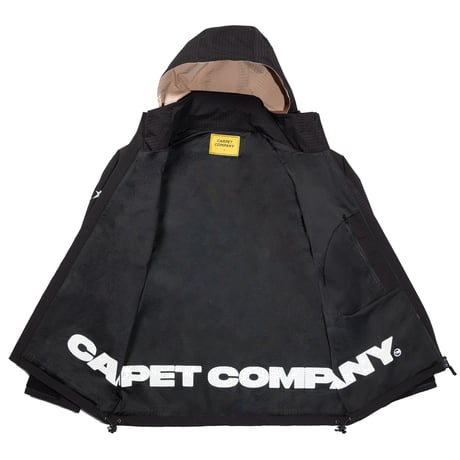 CARPET COMPANY RAIN JACKET REVERSIBLEHOOD BLACK