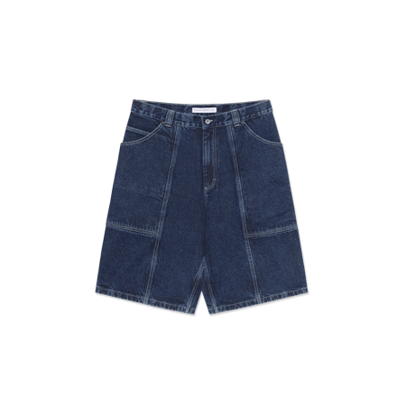 POLAR SKATE CO. JIRO SHORTS DARK BLUE WHITE STITCHING