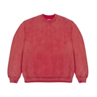 YARDSALE BLEACHWAVE CREWNECK RED