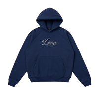 DIME CURSIVE SMASHED HOODIE MIDNIGHT NAVY