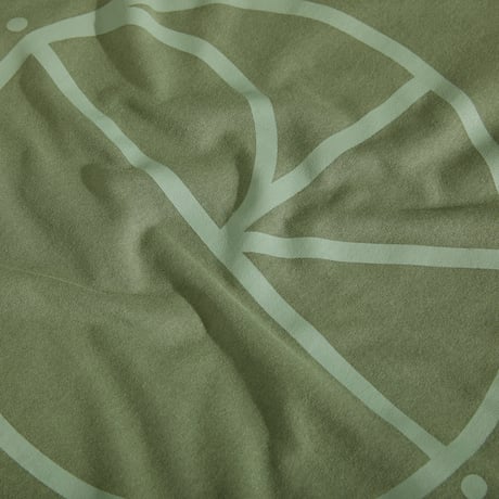 POLAR SKATE CO. STROKE LOGO CONTRAST TEE MOSS GREEN