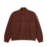 POLAR SKATE CO. IVAN HALF ZIP SWEATER WINE