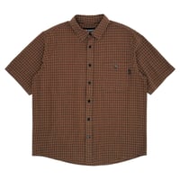 GX1000 SHORT SLEEVE BUTTON DOWN BROWN PLAID