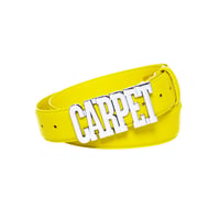 CARPET COMPANY CARPET CROCSKIN LEATHER BELT YELLOW