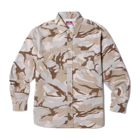 HELLRAZOR WASHED WORK SHIRT SAND CAMO