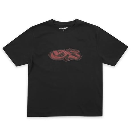 YARDSALE SPRAY LEOPARD TEE BLACK