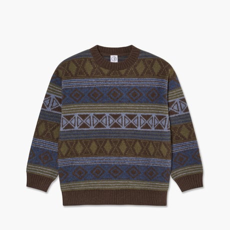 POLAR GEORGE SWEATER BLUE GREEN MIX