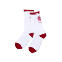 HELLRAZOR LOGO SOX WHITE / RED