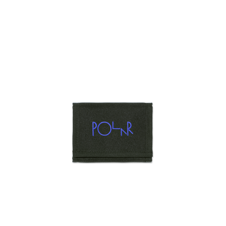 POLAR SKATE CO. KEY WALLET SCRIPT LOGO BLACK / BLUE