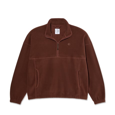 POLAR SKATE CO. IVAN HALF ZIP SWEATER WINE