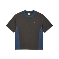 POLAR SKATE CO. SURF PANEL TEE DIRTY BLACK / GREY BLUE
