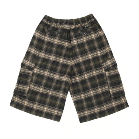 YARDSALE SHORELINE PLAID SHORTS BLACK/GREY