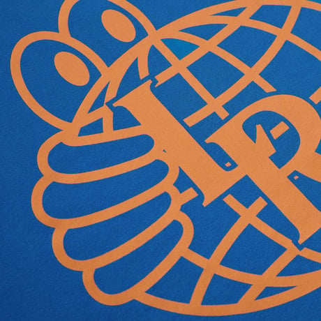 LAST RESORT AB ATLAS MONOGRAM TEE ROYAL BLUE / SUNSET ORANGE