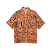 POLAR SKATE CO. EXIST BOWLING SHIRT ORANGE
