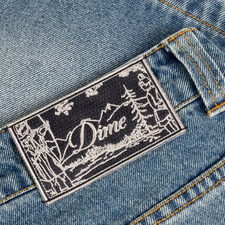 DIME CARPENTER DENIM SHORTS SANDBLASTED INDIGO