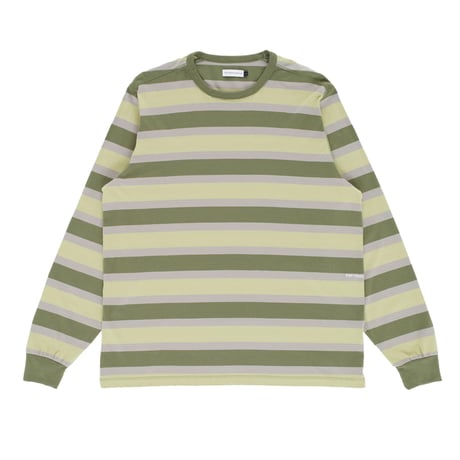 POP TRADING COMPANY STRIPED LOGO LONGSEEVE T-SHIRT FOUR LEAF CLOVER