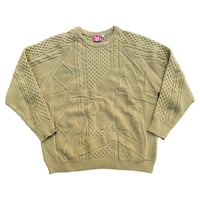 STAR TEAM OLIVE CHAIN KNIT SWEATER