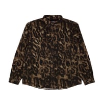 GX1000 LONG SLEEVE BUTTON DOWN BROWN LEOPARD CAMO