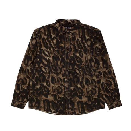 GX1000 LONG SLEEVE BUTTON DOWN BROWN LEOPARD CAMO