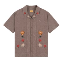 DIME LOTUS BUTTON UP SS HEATHER BROWN