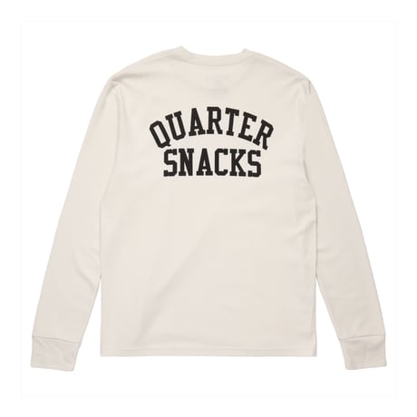 QUARTERSNACKS PRINTED THERMAL LONGSLEEVE TEE BONE