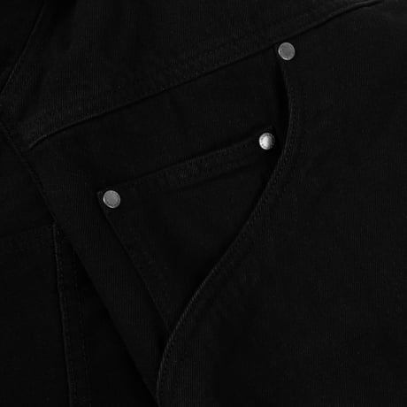 DIME HOODED DENIM JACKET BLACK