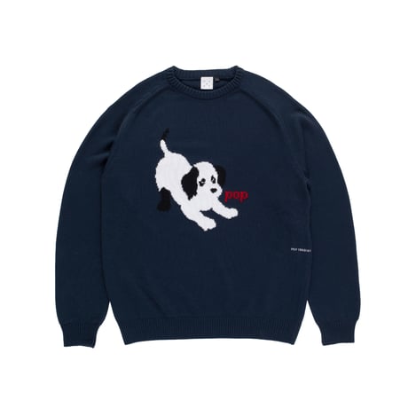 Dime ネイビー CLASSIC WAVE POLAR CREWNECK Dime CLASSIC WAVE POLAR CREWNECK / NAVY (ダイム フリース
