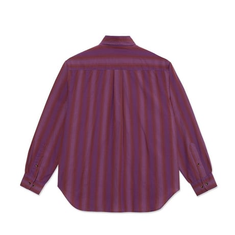 POLAR SKATE CO. BEN LS SHIRT PURPLE STRIPE