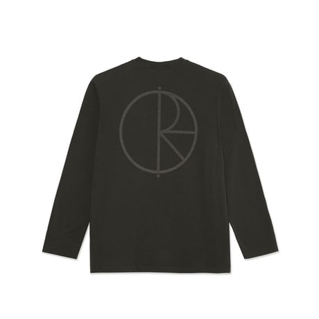 POLAR SKATE CO. STROKE LOGO STEVE LS TEE  DIRTY BLACK