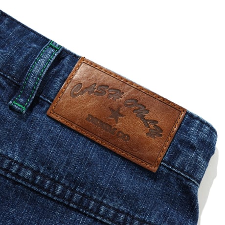 CASH ONLY BREAK DENIM JEANS WASHED SLUB BLUE