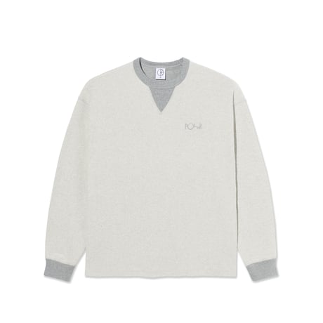 POLAR SKATE CO. REVERSED SWEATER HEATHER GREY