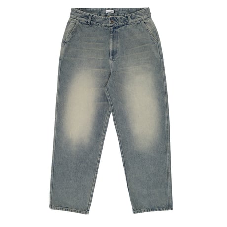 POP TRADING COMPANY BEATIE DENIM PANTS WASHED DENIM