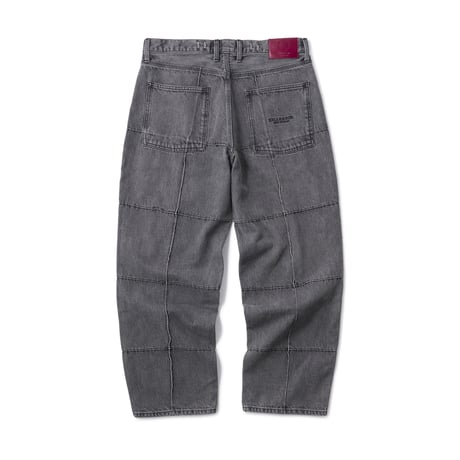 HELLRAZOR BLOCK BAGGIE DENIM PANTS DARK BLACK