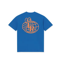 LAST RESORT AB ATLAS MONOGRAM TEE ROYAL BLUE / SUNSET ORANGE