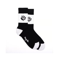 MAGENTA STRIPE SOCKS BLACK