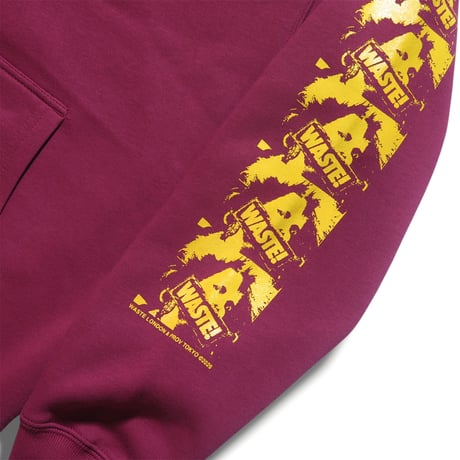 PROV X WASTE! COLLEGE HOODIE BURGUNDY