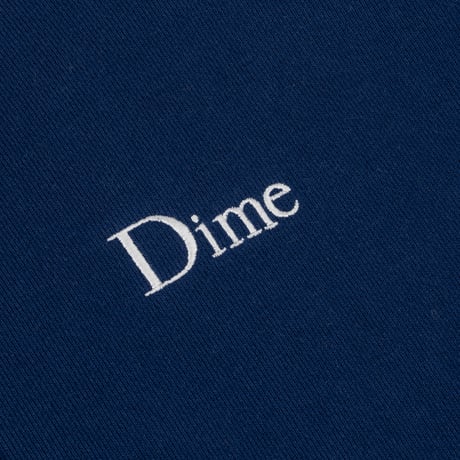 DIME CLASSIC SMALL LOGO ZIP HOODIE MIDNIGHT NAVY
