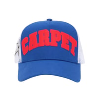 CARPET COMPANY VARSITY TRUCKER HAT BLUE