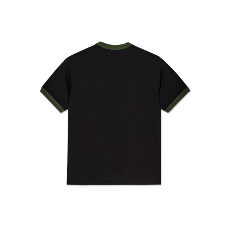POLAR SKATE CO. RINGER TEE BLACK / UNIFORM GREEN
