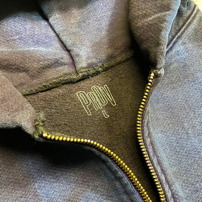PROV PIECE DYED ZIP UP HOODIE NAVY | PROV ONLIN