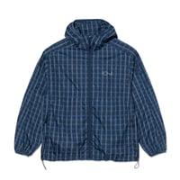 POLAR SKATE CO. CHASE LIGHT SHELL JACKET BLUE CHECK