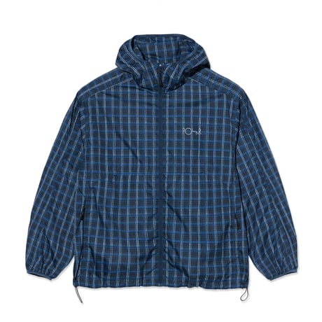 POLAR SKATE CO. CHASE LIGHT SHELL JACKET BLUE CHECK
