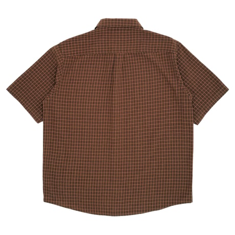 GX1000 SHORT SLEEVE BUTTON DOWN BROWN PLAID