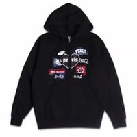 PEELS PATCHWORK HOOD ZIP