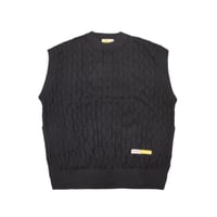 STINGWATER MOSES CHAIN SWEATER VEST BLACK