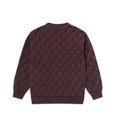 POLAR SKATE CO. GEORGE SWEATER P PATTERN NAVY / ORANGE