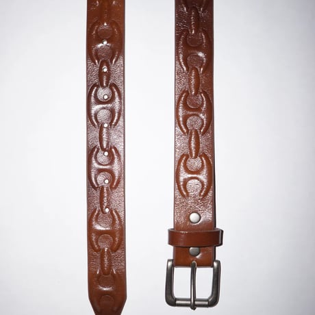 STINGWATER ANCHOR CHAIN LEATHER BELT BROWN