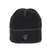 SEX HIPPIES REVERSIBLE GRID FLEECE BEANIE BLACK / MID GREY