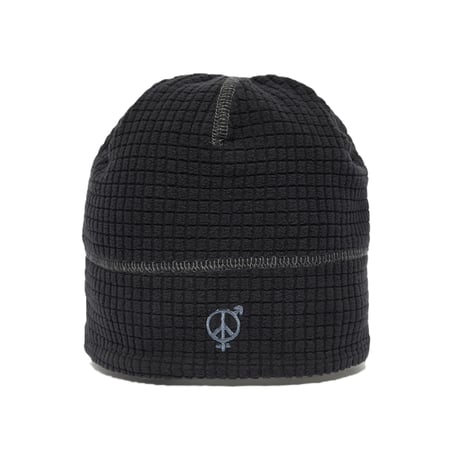 SEX HIPPIES REVERSIBLE GRID FLEECE BEANIE BLACK / MID GREY