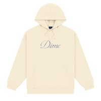 DIME CURSIVE LOGO HOODIE FOG